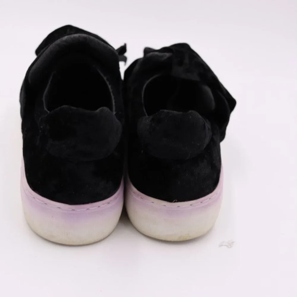 Jslides Velvet Black Bow Velour Platform Slides 9 Annabell